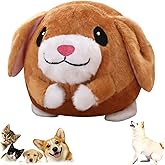 Pureadee 2026 New Active Moving Pet Plush Toy, Interactive Dog Toys, Rechargeable Squeaky Dog Ball Toy with Talking Sound, Washable Cartoon Pig Plush Toy