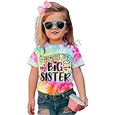 GLIGLITTR Big Sister Toddler Shirt Baby Girls Promoted to Big Sister Announcement Tshirt New Sibling Reveal Tops Outfits