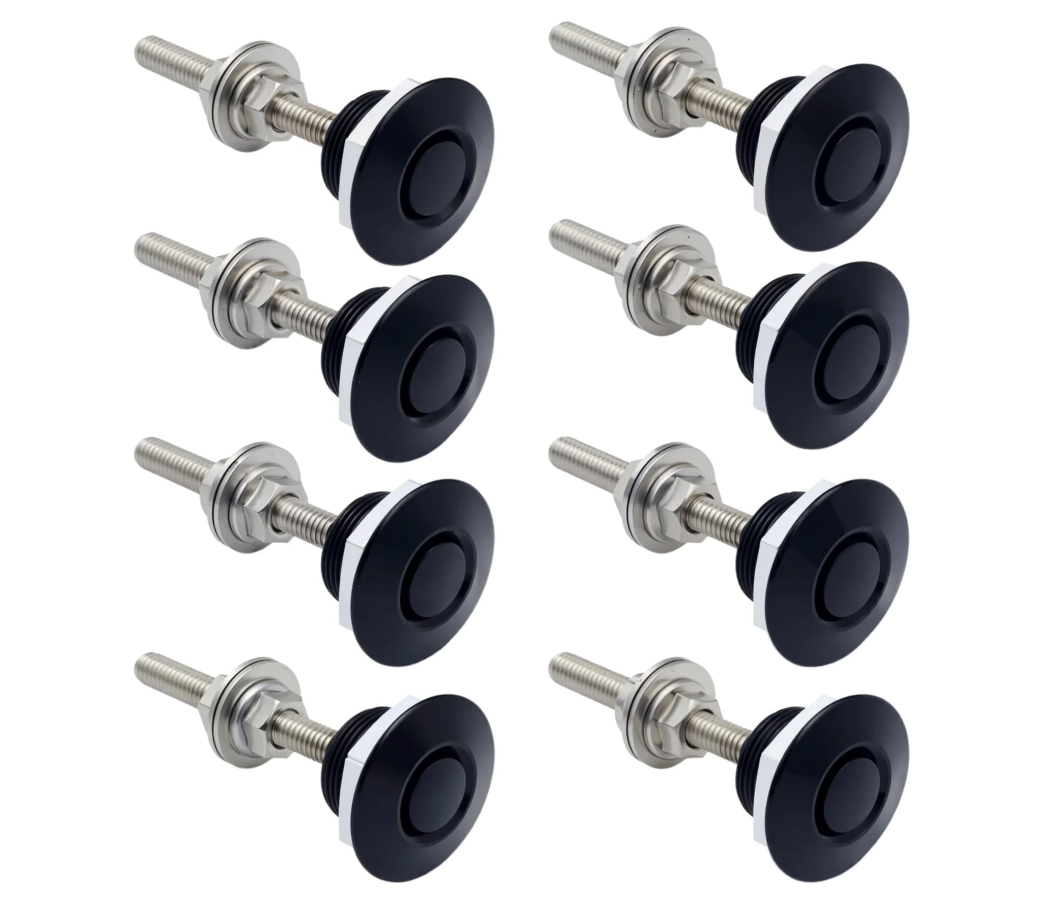 Photo 1 of 1.25 Inch Universal Stainless Steel Vehicle Hood Pins, Universal Bumper Quick Release Clips for Car, Push Button License Plate Lock - 8 PCS (Black) only 1 piece