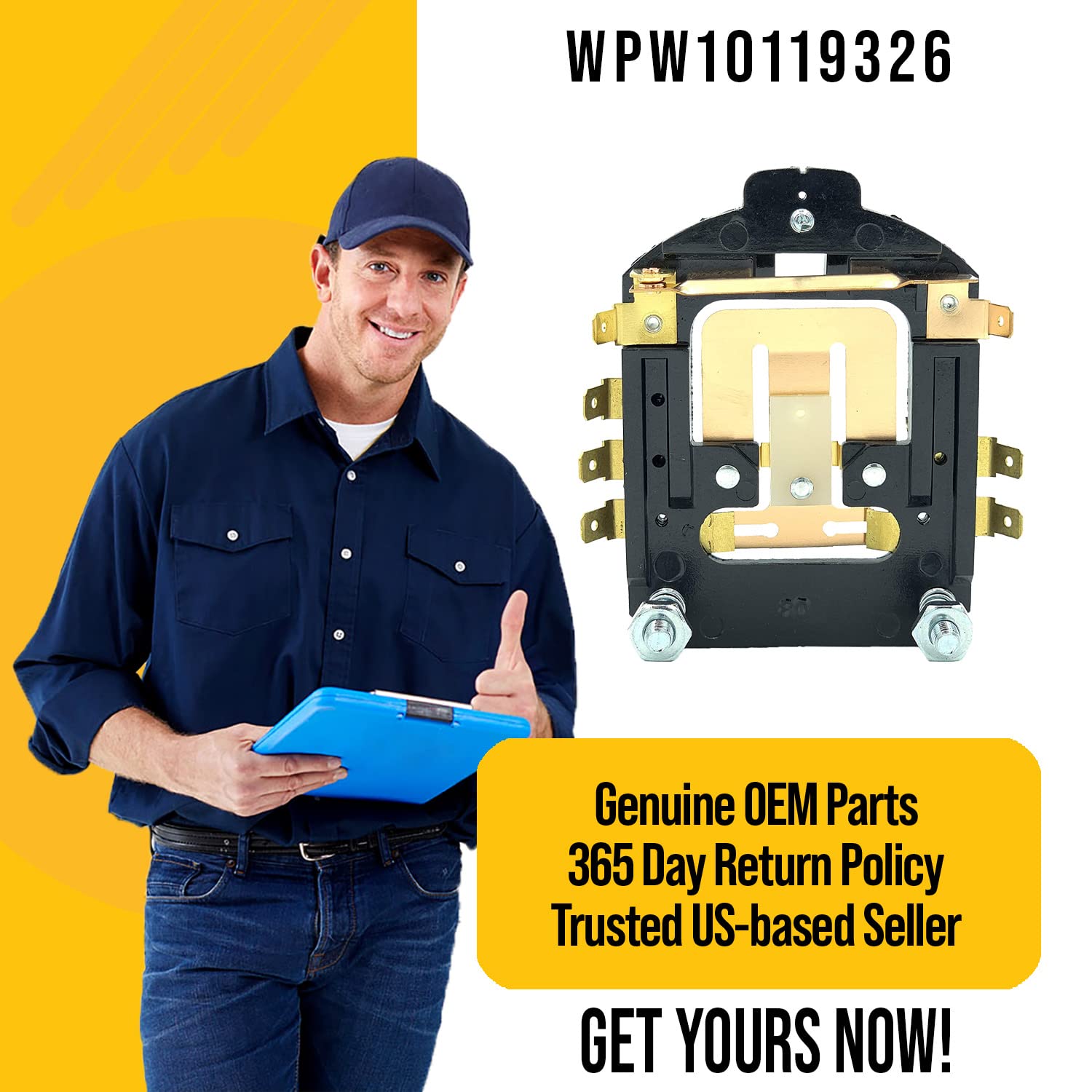 PartsBroz WPW10119326 Speed Control Plate - Compatible With Whirlpool KitchenAid Mixer - Replaces AP6015292 W10119326 1394070 240904-2 4162402 4176137 PS11748567 Ultra Durable Replacement