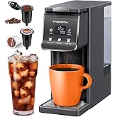 TWOMEOW K Cup Coffee Maker With Bold Setting, Single Serve Hot & Iced Coffee Maker for K-Cup and Grounds, 52oz Removable Wate