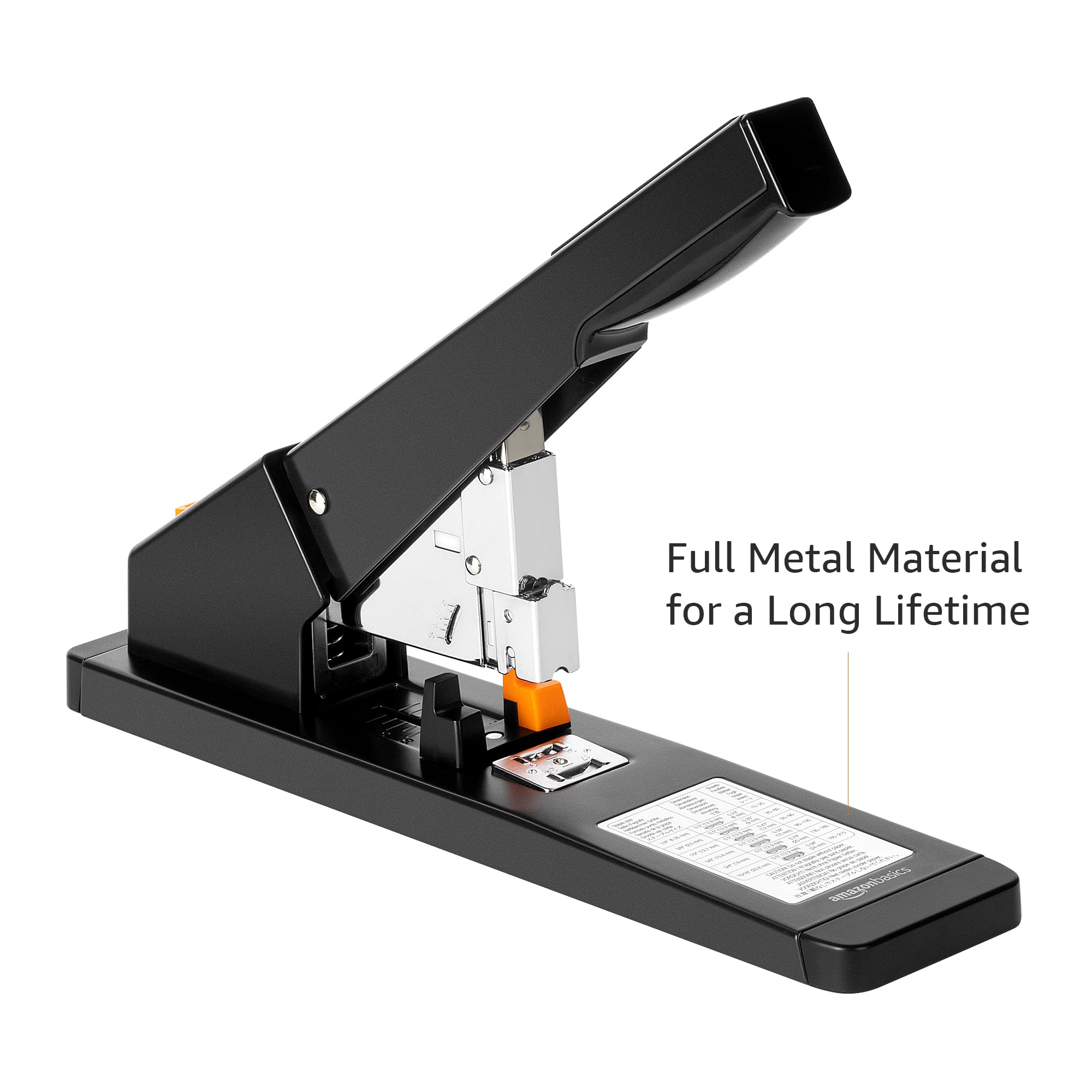 Amazon Basics Heavy Duty Industrial Office Stapler High Capacity, Long