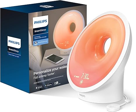 Amazon Com Philips Smartsleep Connected Sleep And Wake Up Light Personalized Sunrise And Sunset Sleepmapper App Enabled Sleep Environment Tracking Hf3670 60 Health Personal Care
