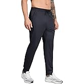 ROAMUNCH Men's Athletic Jogger Pants with Zip Pockets, Quick Dry Running Sweatpants, Drawstring Waist