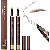 Espoce 2 Pack Eyebrow Pen, Waterproof Microblading Eyebrow Pencil, 4 Tip Precise Eye Brow Makeup Pen for Women to Effortlessl