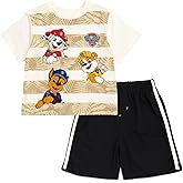 Paw Patrol T-Shirt and Mesh Shorts Outfit Set Toddler to Big Kid Sizes (2T - 10-12)