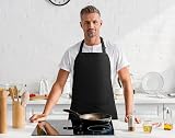Utopia Kitchen Adjustable Bib Apron with Pockets Black Pack of 2 view 7