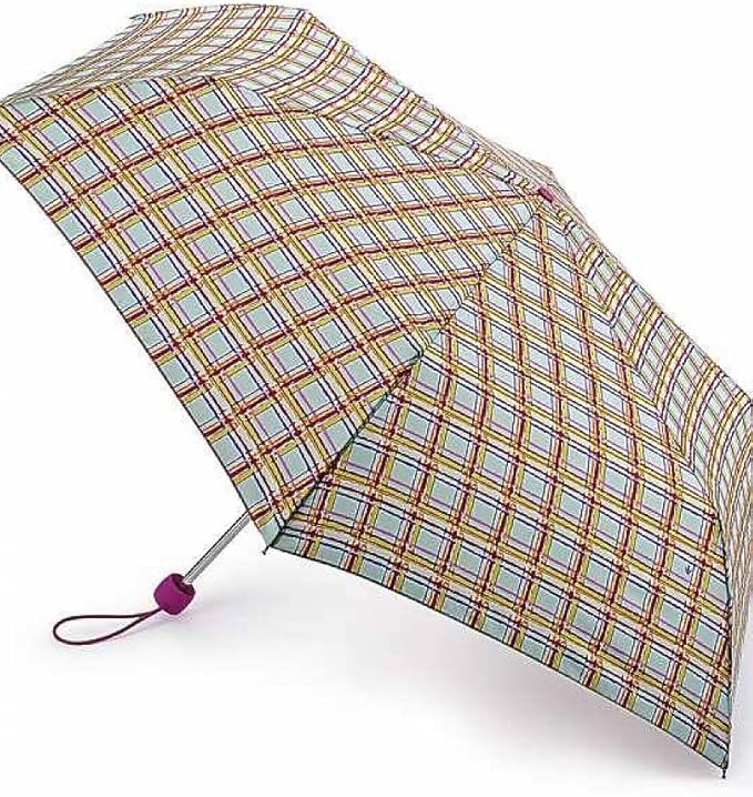 Fulton Superslim no.2 Modern Check compact ladies umbrella (FULTONS LIGHTEST UMBRELLA