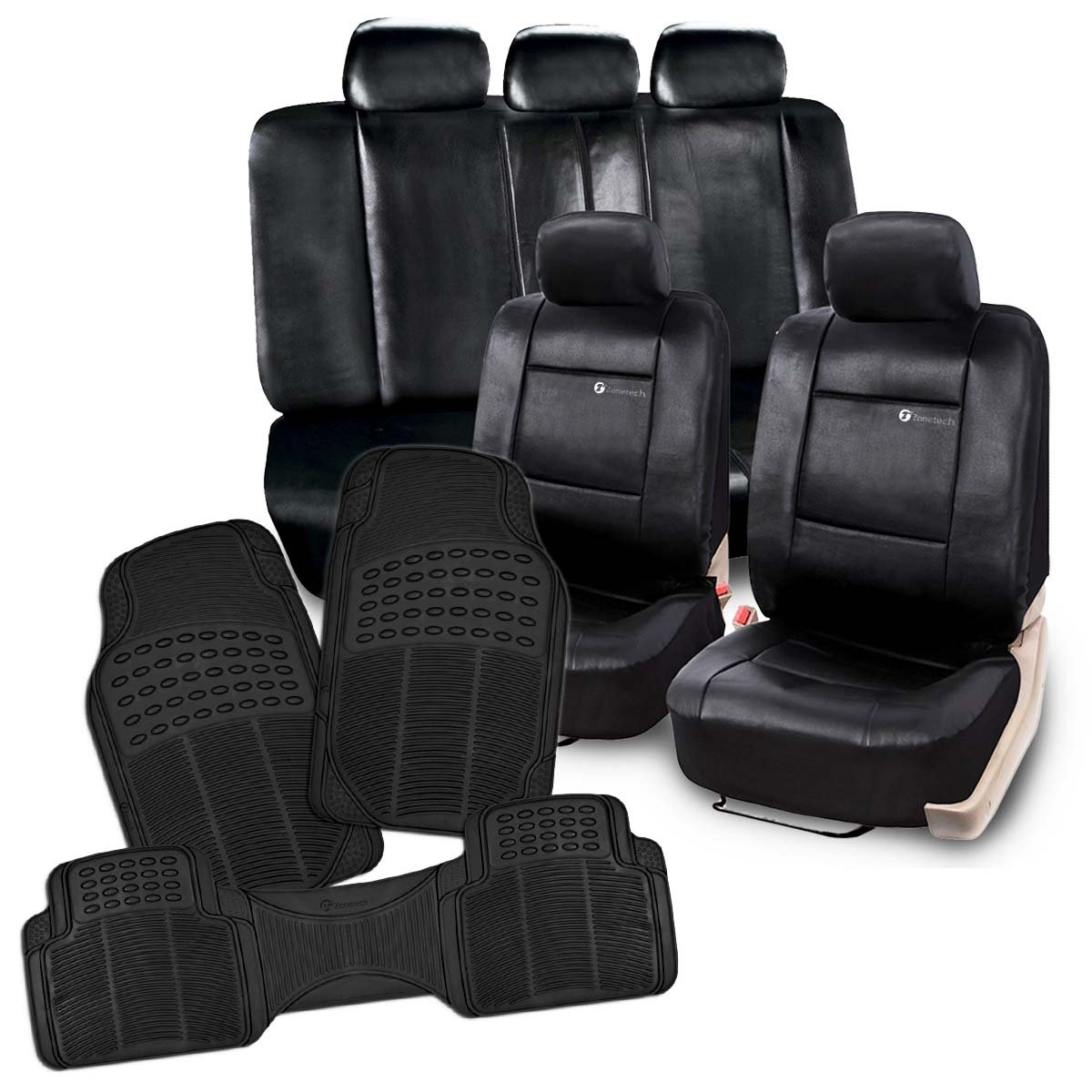 Best black panther luxury pu leather car seat cover