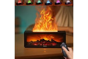Fireplace Diffuser, Essential Oil Diffuser for Home, 150ML Ultrasonic Cool Mist Humidifier with Remote Control and 7 Colors L
