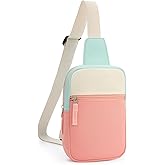 Cotmcor Easter Basket Stuffers for Teens Girls: Fanny Pack Birthday Gift for 8 9 10 11 12 Year Old Teen Girl Trendy Stuff, Preppy Colorblock Crossbody Bag Adjustable Sling Belt Bags Purse for Travel