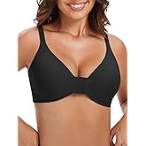 Angelhood Front Closure Bras for Women, Wireless Bra with Jelly Support, Supportive Mastectomy Bras Padded Bralette