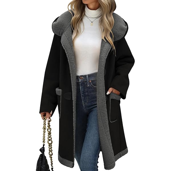 SUGAR POISON Women Fall Outwear Coats Suede Faux Shearing Thick