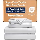Brooklinen Bath Towels Soft &amp; Durable, Machine Washable - White | Ultra-plush 770 GSM Turkish cotton bath towels, highly absorbent &amp; quick-drying; soft, durable &amp; machine washable.