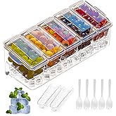 Large Ice Chilled Condiment Caddy，Chilled Condiment Containers Server with Lids for 5 Removable Compartments ，Serving Platters , Fruit & Garnish Tray for Party Supplies & Bar Accessories-Transparent