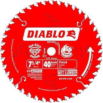 Freud D0760a Diablo 7 1 4 X 60 Tooth Ultra Fine Finishing Circular Saw Blade With 5 8 Arbor 2 Pack Amazon Com