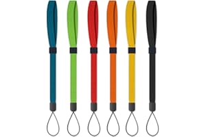 AMUU Wrist Lanyard Strap String 6 Pack 6 Colours Flashlight Lanyards,for USB Keys Cameras Keychain Cellphone Water Bottle Badge Holders