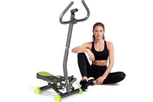 Soozier Stepper Exercise Machine with Handlebar, Twist Stair Stepper, Aerobic Workout Equipment w/Adjustable Resistance, LCD 