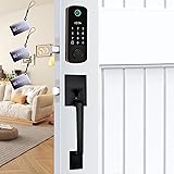 BEBASIA Fingerprint Door Lock with Handles, Keyless