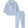 Mud Kingdom Boutique Girls Boys Pajamas Set Collared Long Sleeve Sleepwear