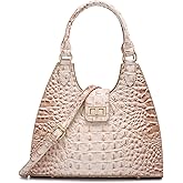 Makcr Joacbv Ladies Tote Leather Bags for Women Crocodile Embossed Zipper Satchel Purse Classy Compartments Crossbody bag