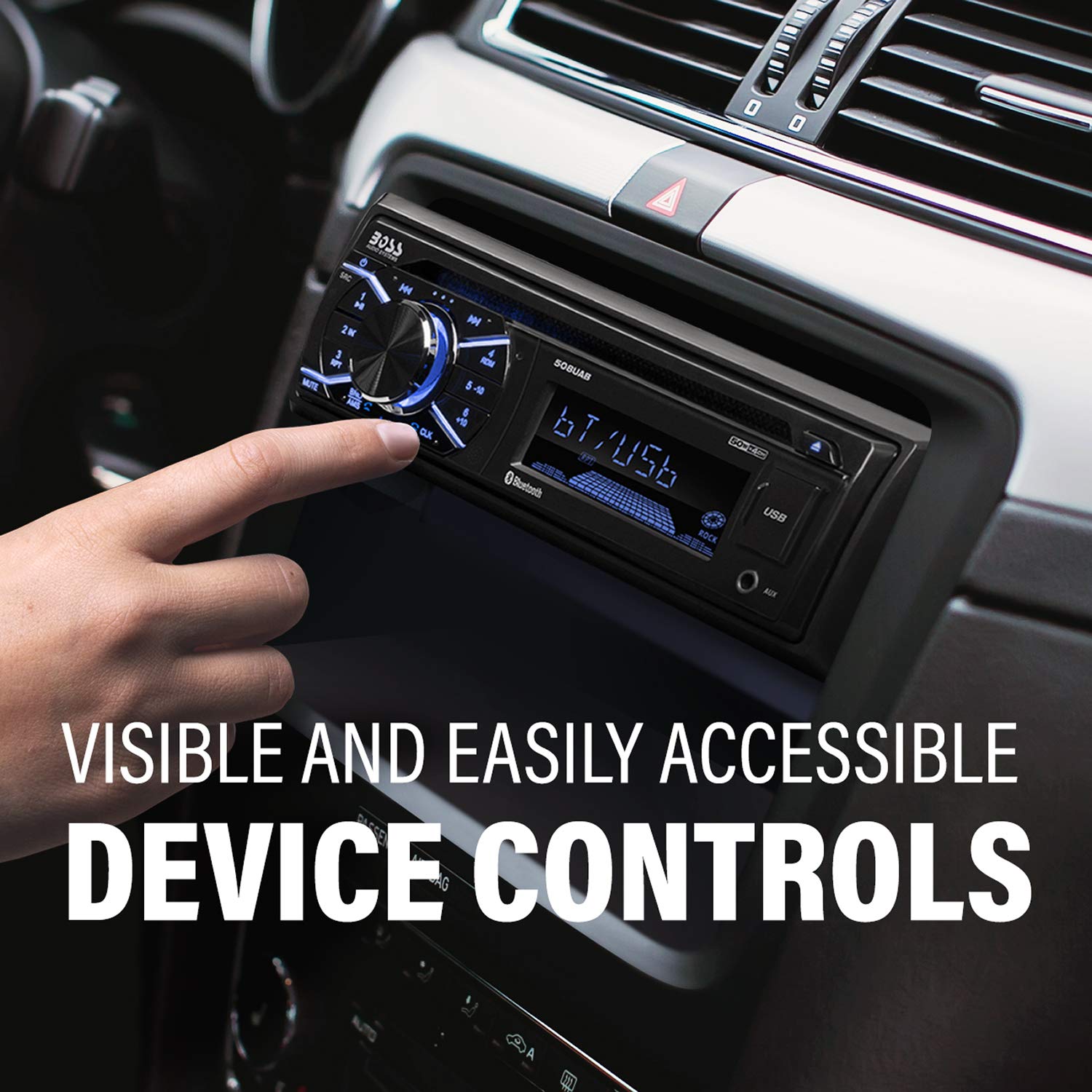 Boss Audio Systems 508UAB Multimedia Car Stereo Single Din, Bluetooth