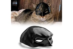 KEHOO Batcat Mask,Halloween Black Catbat Mask for Cats,Funny Halloween Costumes Accessories,Bat Cat Cosplay for Halloween or Everyday Fun （1PCS-4.3in）