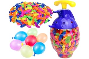 Kiddie Play Water Balloons for Kids with Filler Pump (500 Balloons)
