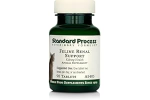 Standard Process Inc. Feline Renal Support - Cat Supplement to Support Kidney & Urinary Health, Cat Supplies with Whole-Food Based Ingredients, Feline Supplement to Aid Kidney Function - 90 Tablets