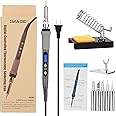 Welding Soldering Iron with Thermostatic Digital-Controlled and LCD Screen Display, 60 W Temperature Adjustable 180℃/356℉-480℃/896℉ with 5 PCS Soldering Bits, 2 Soldering Iron Stands & 1 Sponge