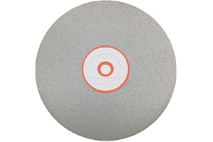 CAQUXIL Diamond Flat Lap Disc 6 Inch 320 Grit, 1/2 Inch Arbor, Diamond Flat Lap Wheel for Gemstone Glass Ceramics, Grinding Sanding Disc, Lapping Polishing Disc