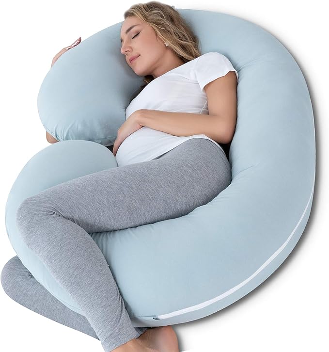 NiDream Pregnancy Body Pillow with Body Pillow Cover,C Shaped Full Body