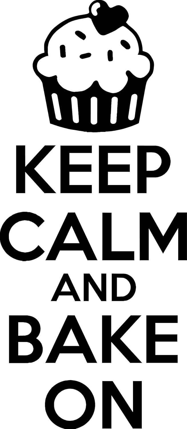 KEEP CALM AND BAKE ON CUPCAKE DECAL KITCHEN AID MIXER BAKERY
