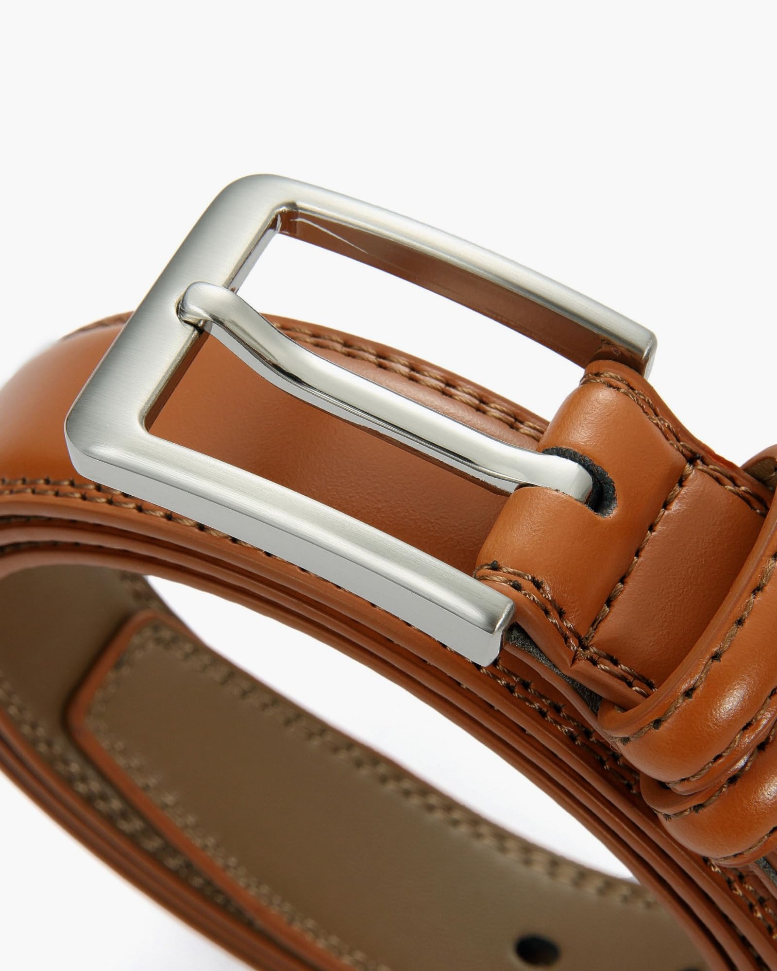 YOETEY Belt Men - 1 1/8" Brown Leather Belt for men