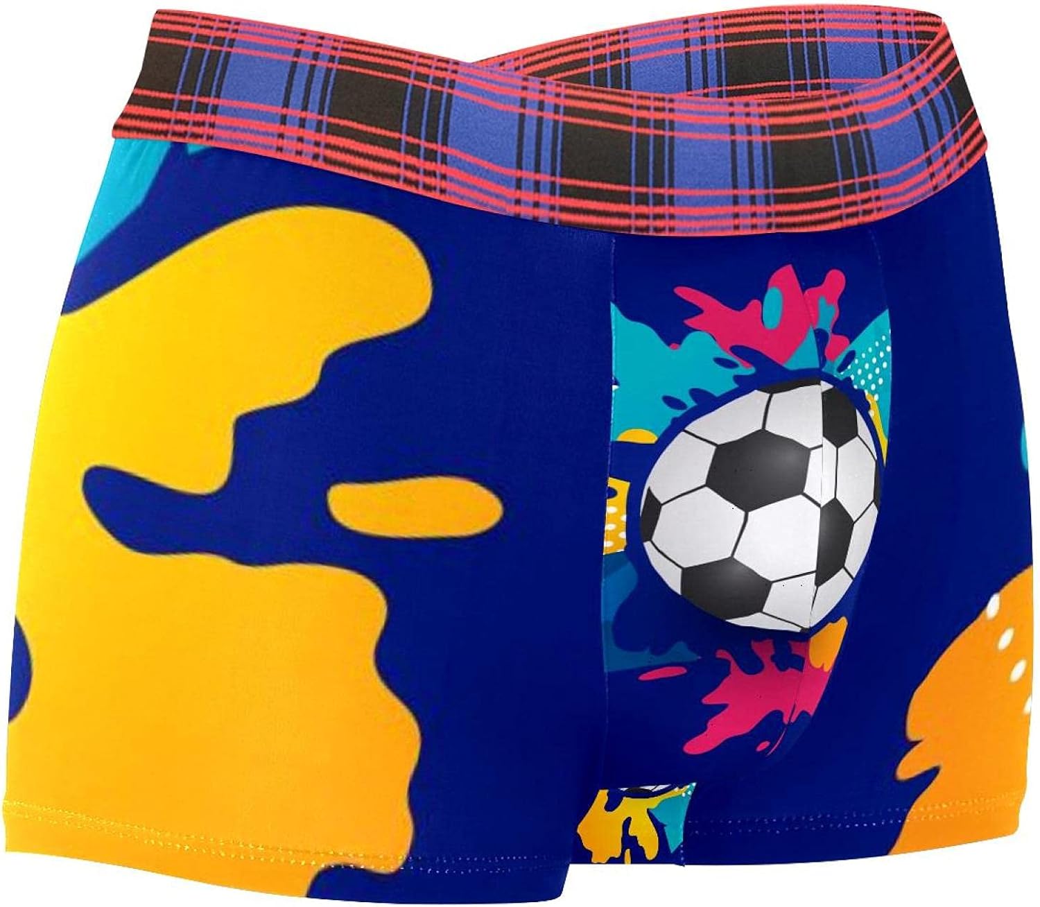 Lorvies Soccer Ball Blue Mens Boxer Briefs Underwear Breathable Stretch
