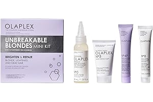 Olaplex Unbreakable Blondes Haircare Mini Kit: Brighten & Repair, No. 0, 3, 4P, 8, Reduces Breakage & Split Ends, Adds Moistu