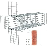 BKALEME One Way Squirrel Door Excluder, Humane Squirrels, Chipmunks Contactless Excluder, for Outdoor Spaces Like Attics, Chimneys - Includes Full Installation Kit