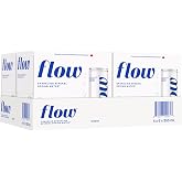 Flow Mineral Sparkling Water, Original, 355ml, 24 Pack | Naturally Alkaline Water, pH 8.1, Electrolytes, Minerals, Zero Sugar, Zero Calories, Eco-friendly pack, Carbonated Water