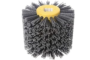 SIGNI New Abrasive Wire Drawing Wheel Drum Burnishing Polishing Brush for Wooden Furniture Floor Polishing 120X100mm 180 Grit 1pack