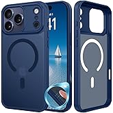 BENTOBEN Magnetic for iPhone 17 Pro Max Case 6.9” 2025 (Compatible with MagSafe), Camera Button Protection Translucent Matte Shockproof,Women Men Protective Cover for iPhone 17 Pro Max Deep Blue