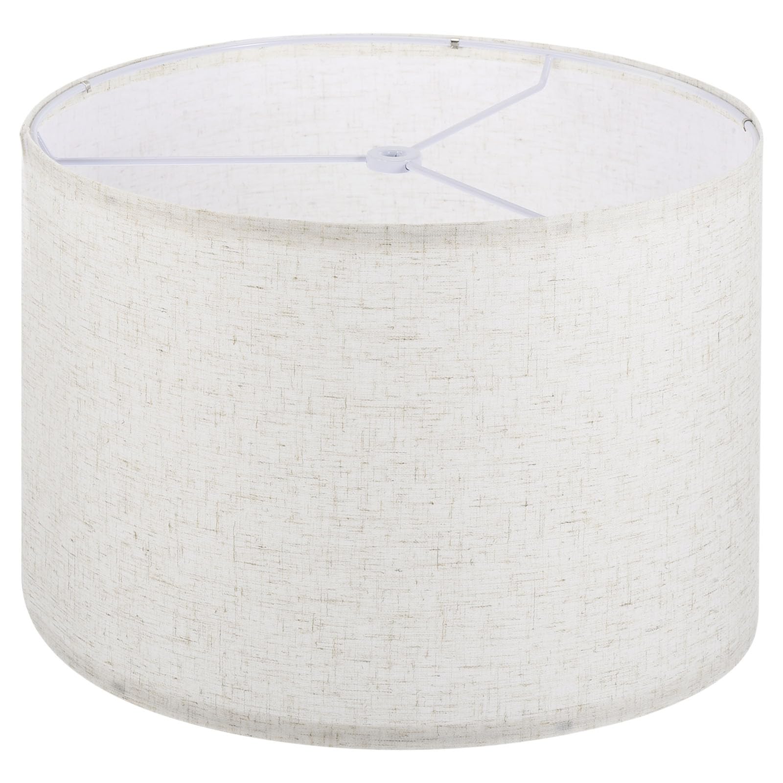 PATIKIL Drum Lamp Shades, 13"x13"x9" Linen Round Lamp Shade for Table Lamps Easy Assembly Lampshade for Table Lamps Floor Lamps Bedside, Beige
