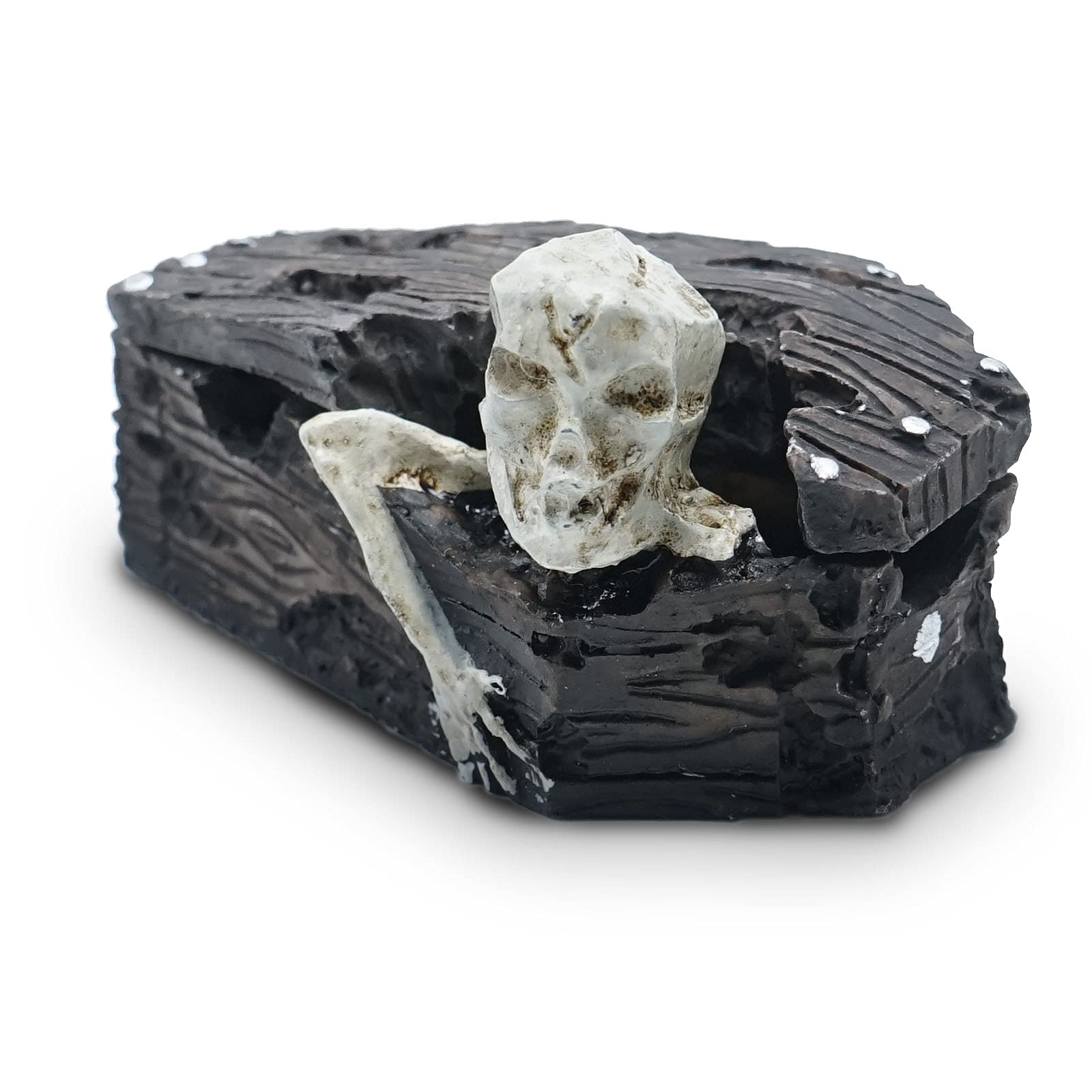 Kocris Casa Skull Aquarium Fish Reptile Tank Decoration Resin Cave House Skeleton Small Pet Decorative Landscape Terrarium Ornament Halloween Décor fot Snake Lizard Spider Tanks — image 1