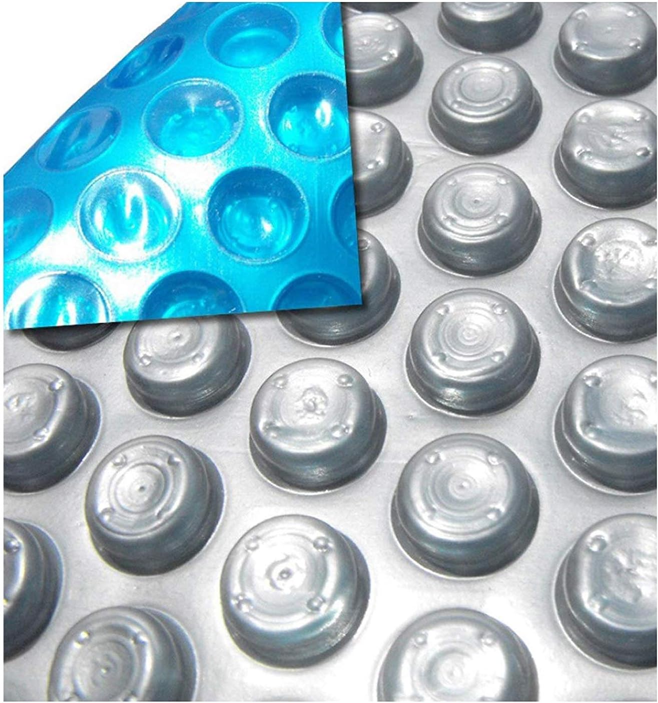 MidWest Canvas 10-Foot-by-15-Foot Oval Space Age Solar Cover | 12 Mil with 6-Pack of Grommets Bundle | Heating Blanket for In-Ground and Above-Ground Oval Swimming Pools