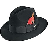 Scala Mens Felt Fedora Hat