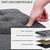 Dripex Folding Linen Storage Ottoman Dark Gray 38cm 40L Capacity view 3