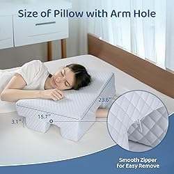 Side Sleeper Pillow with Arm Hole, Memory Foam