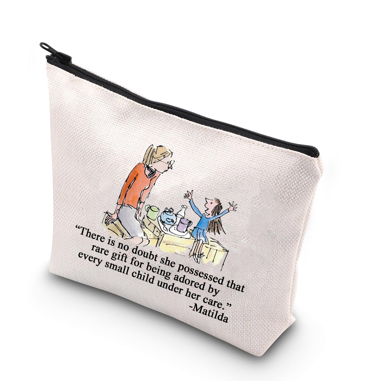 PLITI Matilda Musical Makeup Bag Broadway Musical Inspired Gift Theatre Lover Gift Matilda TV Show Fans Zipper Pouch (There no doubtU)