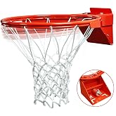 PROGOAL Breakaway Basketball Rim, Heavy Duty Flex Rim Replacement 5/8-In, Standard Goal Reinforced Mounting Bracket Fit Most Size Backboards Indoor and Outdoor