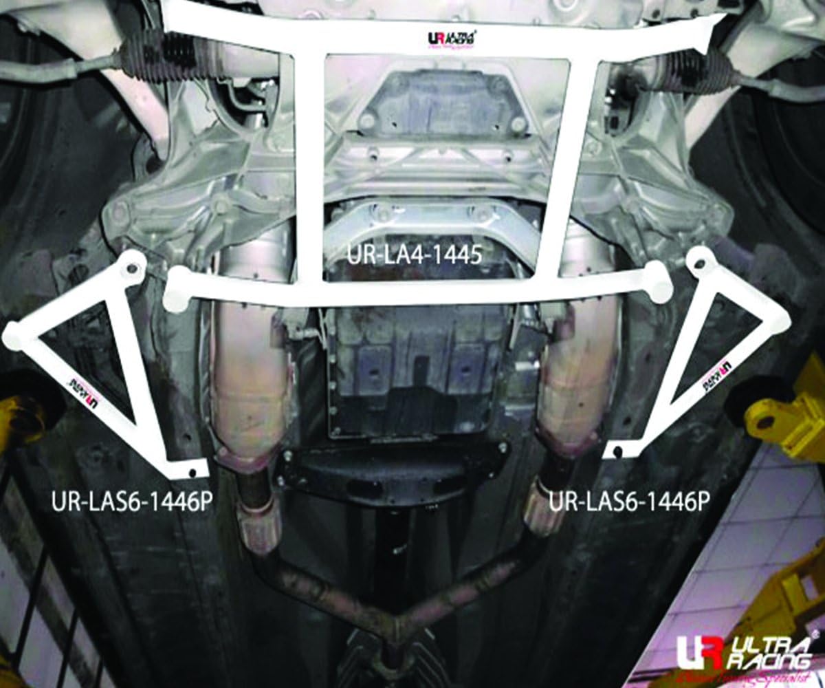 ULTRA RACING 4-Point Front Lower Bar Brace INFINITI G37 / SKYLINE 370GT LA4-1445