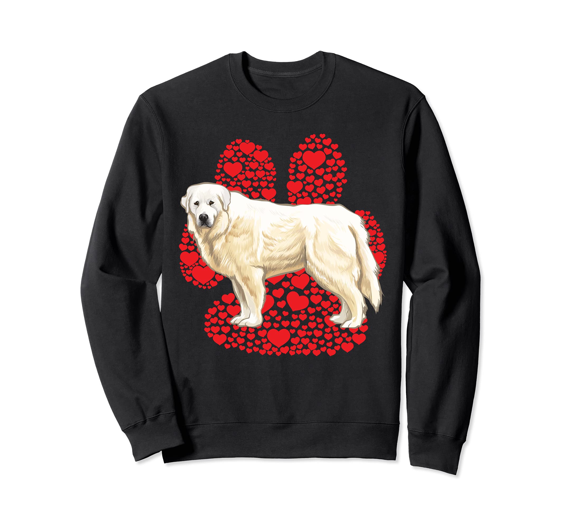 Great Pyrenee Valentines Day Dog Love Paw Sweatshirt
